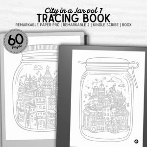 Libro de calcos / Compatible con Kindle Scribe, Remarkable, Boox, Supernote / Ciudad en un tarro vol. 1 / Descarga digital / PDF con hipervínculos