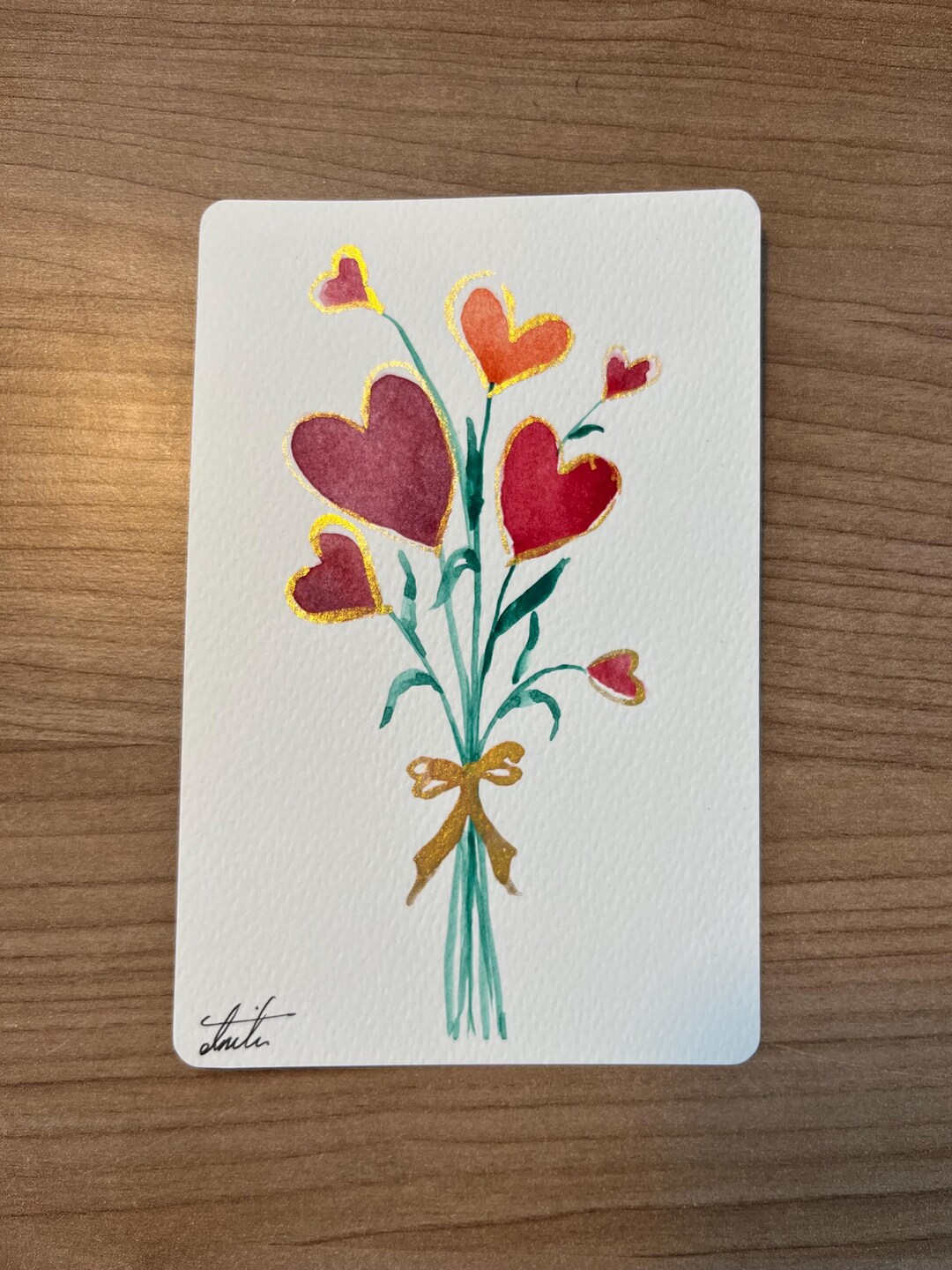 Handmade Valentine Card – A Little Bouquet of Love - Etsy