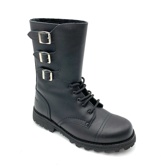 Botas de cuero y de combate del ej rcito espa ol Etsy M xico