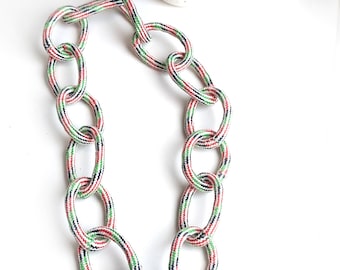 Dikke ketting / Milieuvriendelijke sieraden / Nautische touwketting / Grote ketting / Unieke ketting.
