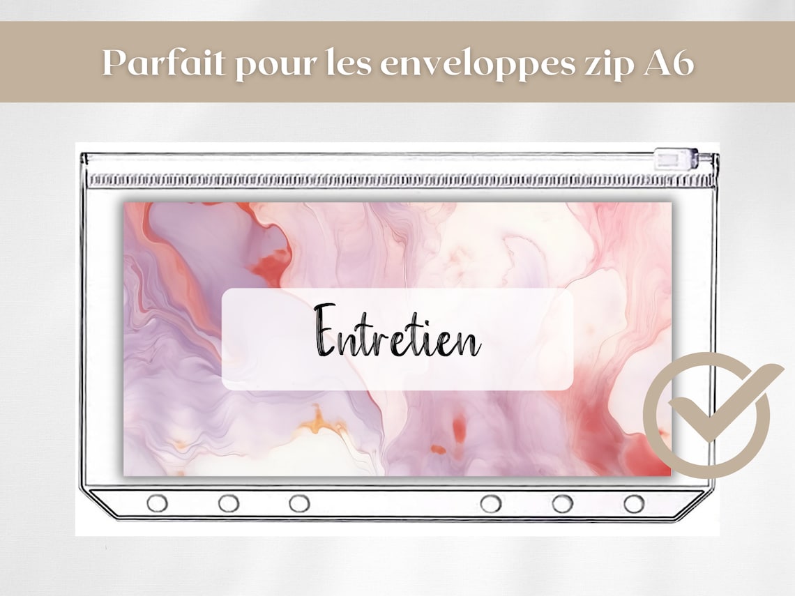 21 Pages de garde enveloppes budget zip classeur A6 étiquettes - Etsy