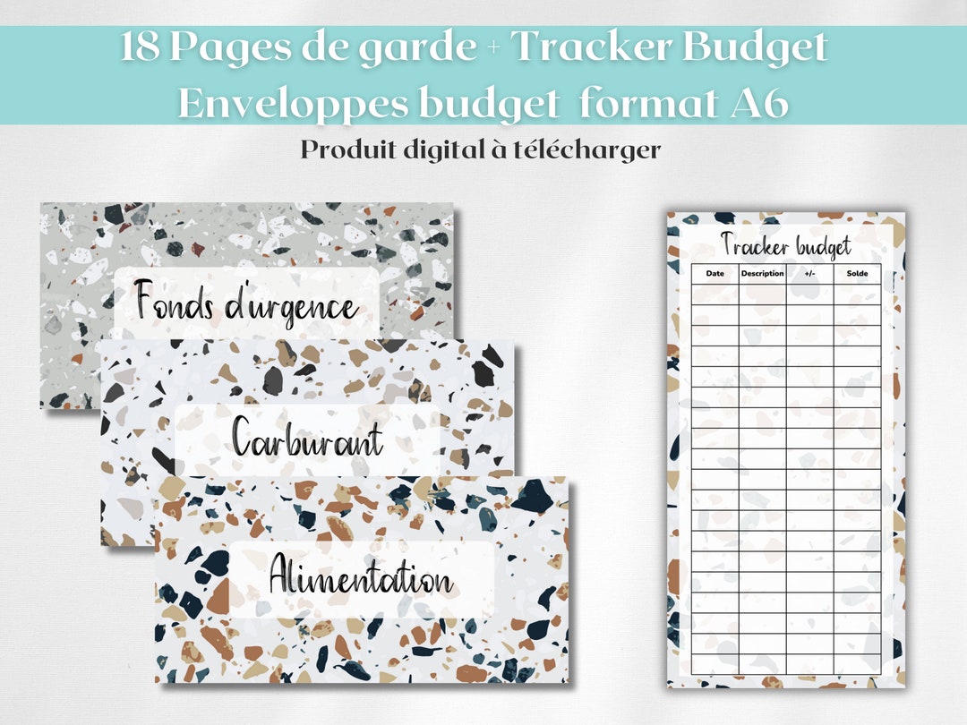 18 Pages de garde enveloppes budget zip classeur A6 étiquettes - Etsy