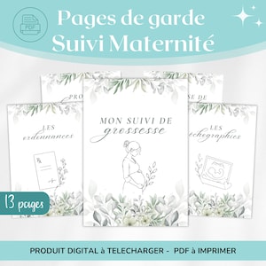 Cuaderno de registro de maternidad / PDF imprimible / Seguimiento del embarazo / Expediente de maternidad