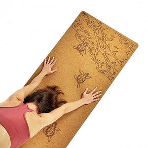 TURTLES | eco-friendly cork yoga mat | 5 mm image 2