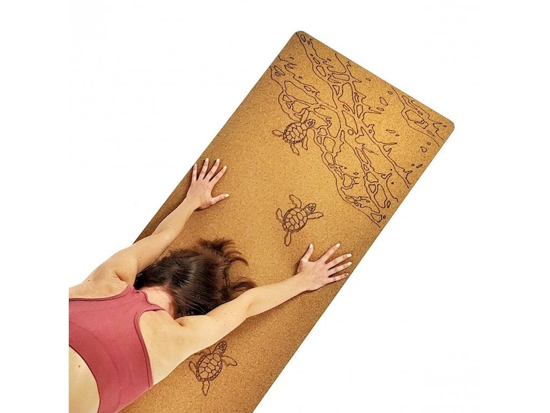 TURTLES | eco-friendly cork yoga mat | 5 mm image 2