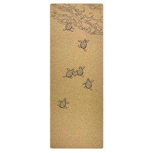 TURTLES | eco-friendly cork yoga mat | 5 mm image 1