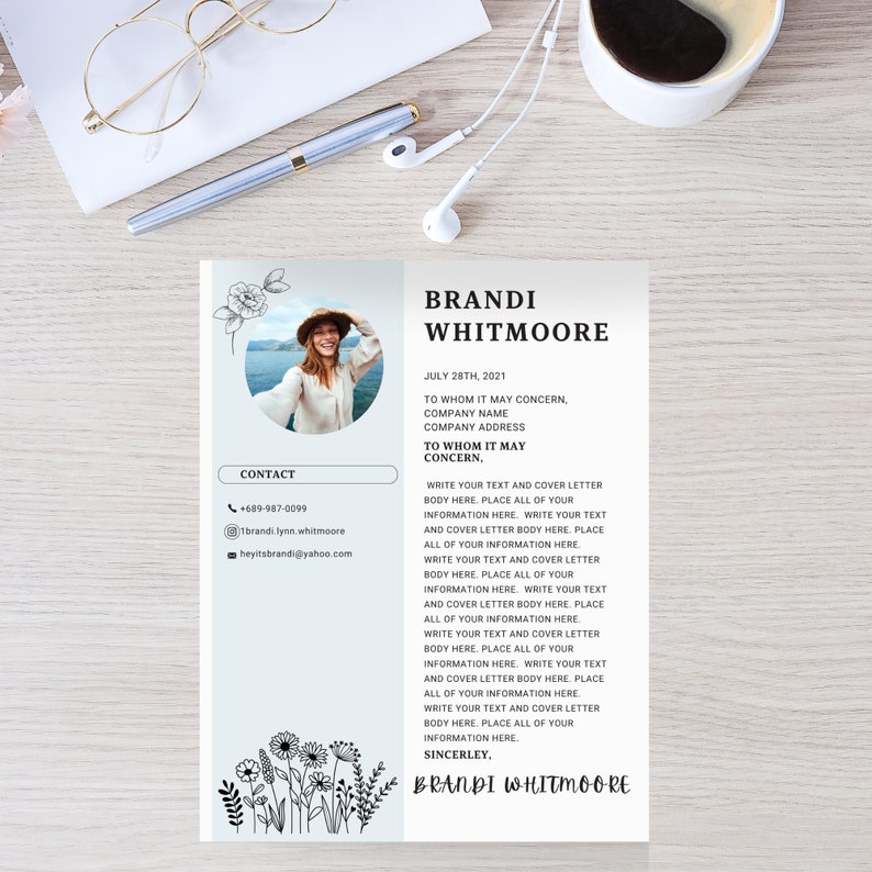 Sorority Resume Template With Photo - Il 794xN.5142477610 71yc 