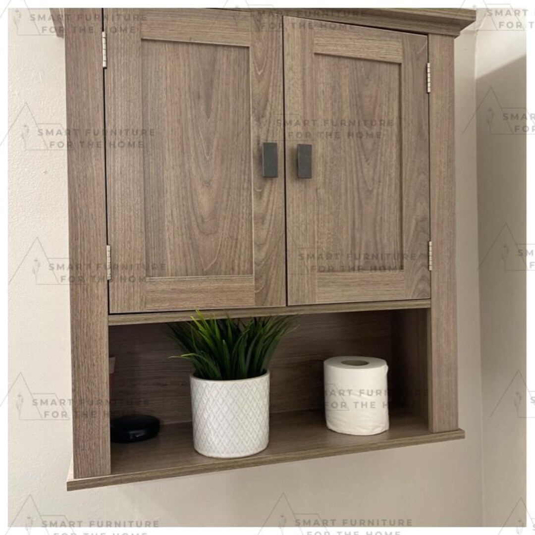 Wall Bathroom Cabinet Wooden Bathroom Cabinet Decor Bathroom - Etsy