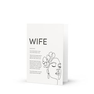 Carte d'anniversaire romantique pour femme avec poème | Cadeau unique pour elle | Carte de voeux élégante d'amour | Carte d'anniversaire spéciale pour femme