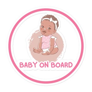 Naklejka na samochód Black Baby on Board, naklejka winylowa | Dziewczynka na pokładzie