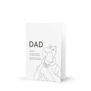 Biglietto di auguri per la festa del papà per papà / Poesia della figlia / Regalo unico per papà / Biglietto di auguri per papà orgoglioso