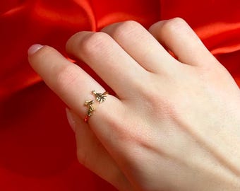 サンタのトナカイリング。クリスマスリング。鹿のリング。ホリデー 