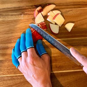 Blue DigitSock: Food Service Silver Bandage Cover, Antimicrobial, Screen Conductive (5/package)