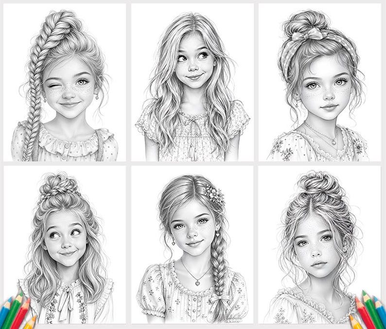 Girl Coloring Pages — Example 6