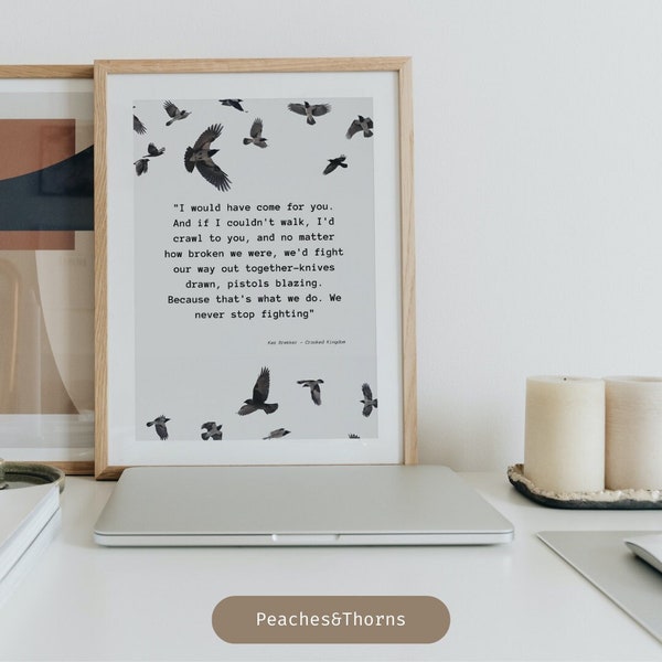 Kaz Brekker's Iconic Quote Poster:The Mastermind of the Crows,Six of Crows, crooked Kingdom,Print,Grishaverse Art,Love,Book Lovers,Crow Club