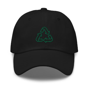 Recycle EcoWarrior Dad Hat, Environmental Embroidered Unisex Hat, Handmade Dad Cap, Adjustable Baseball Cap Gift - Multiple Colors