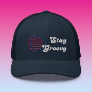 Stay Groovy Retro Trucker Hat Snapback Cap - Multiple Colors