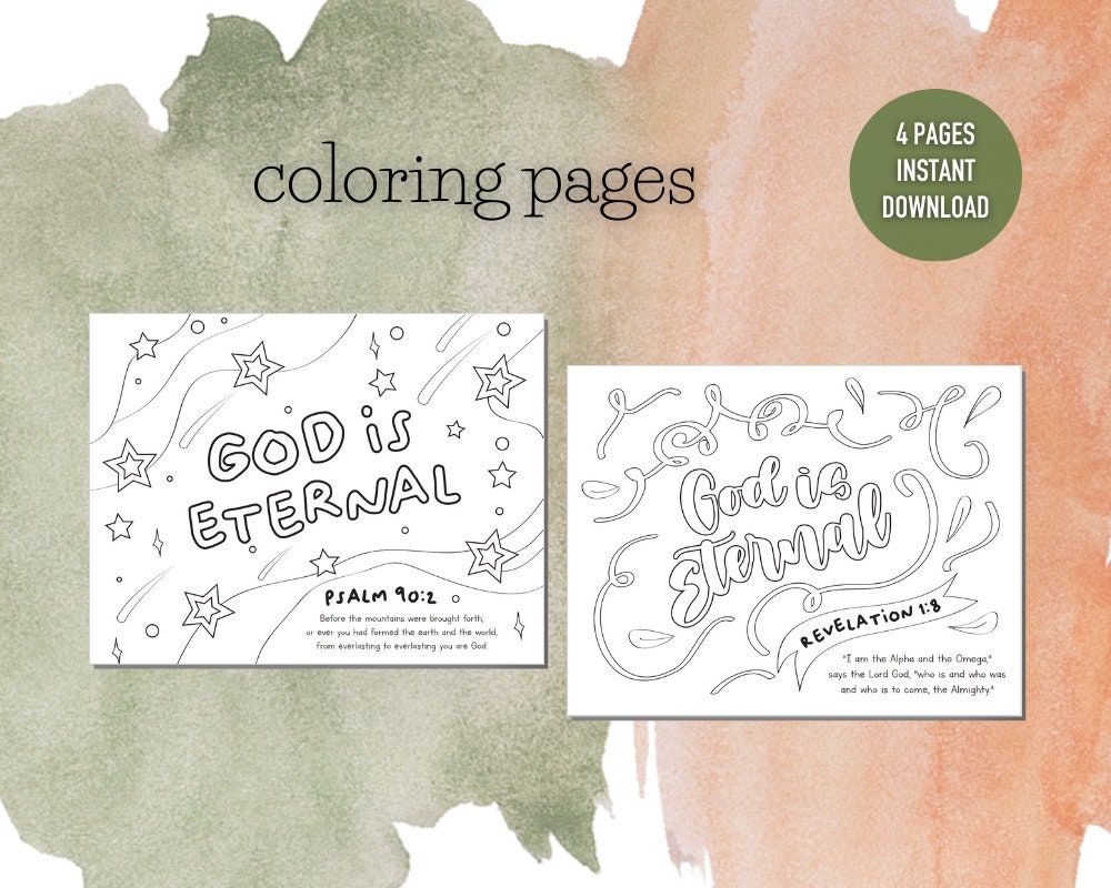Attributes of God | God is Eternal Printable | Coloring & Handwriting ...