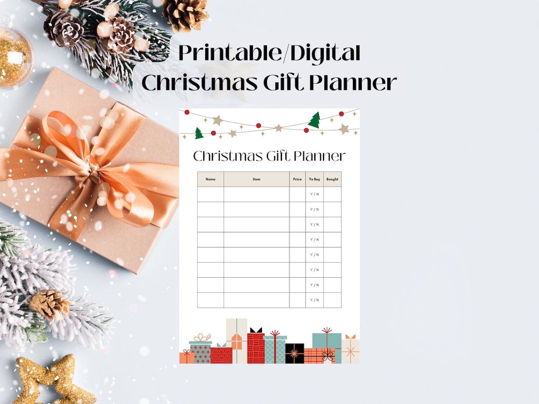 Printable Christmas Gift Planner / Christmas Planning / - Etsy