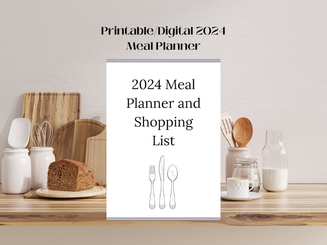 2024 Meal Planner / Printable Weekly Meal Planner / Digital Etsy