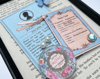 Bridgerton Book Wall Art: Handmade Embellished Frame