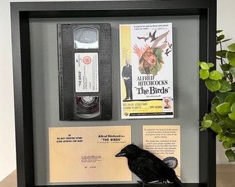 Alfred Hitchcock The Birds vhs shadowbox wall art
