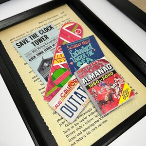 Inramad väggkonst för Tillbaka till framtiden: Handgjord present till bokälskare