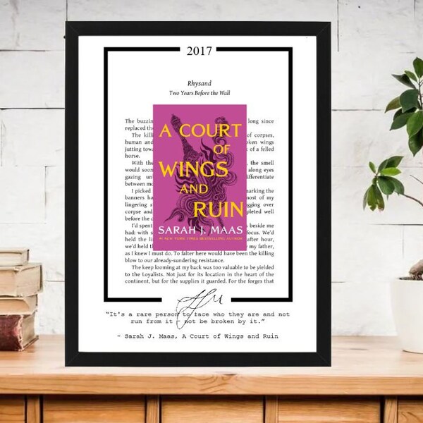 A Court Of Wings And Ruin by Sarah J Maas Fan. Book Lover Picture /Image. Digital download