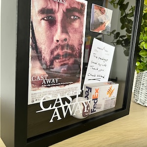 Cast Away shadowbox wall art