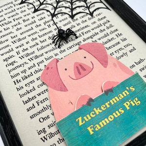 Charlotte&#39;s Web Framed Wall Art: Handmade Book Lover Gift