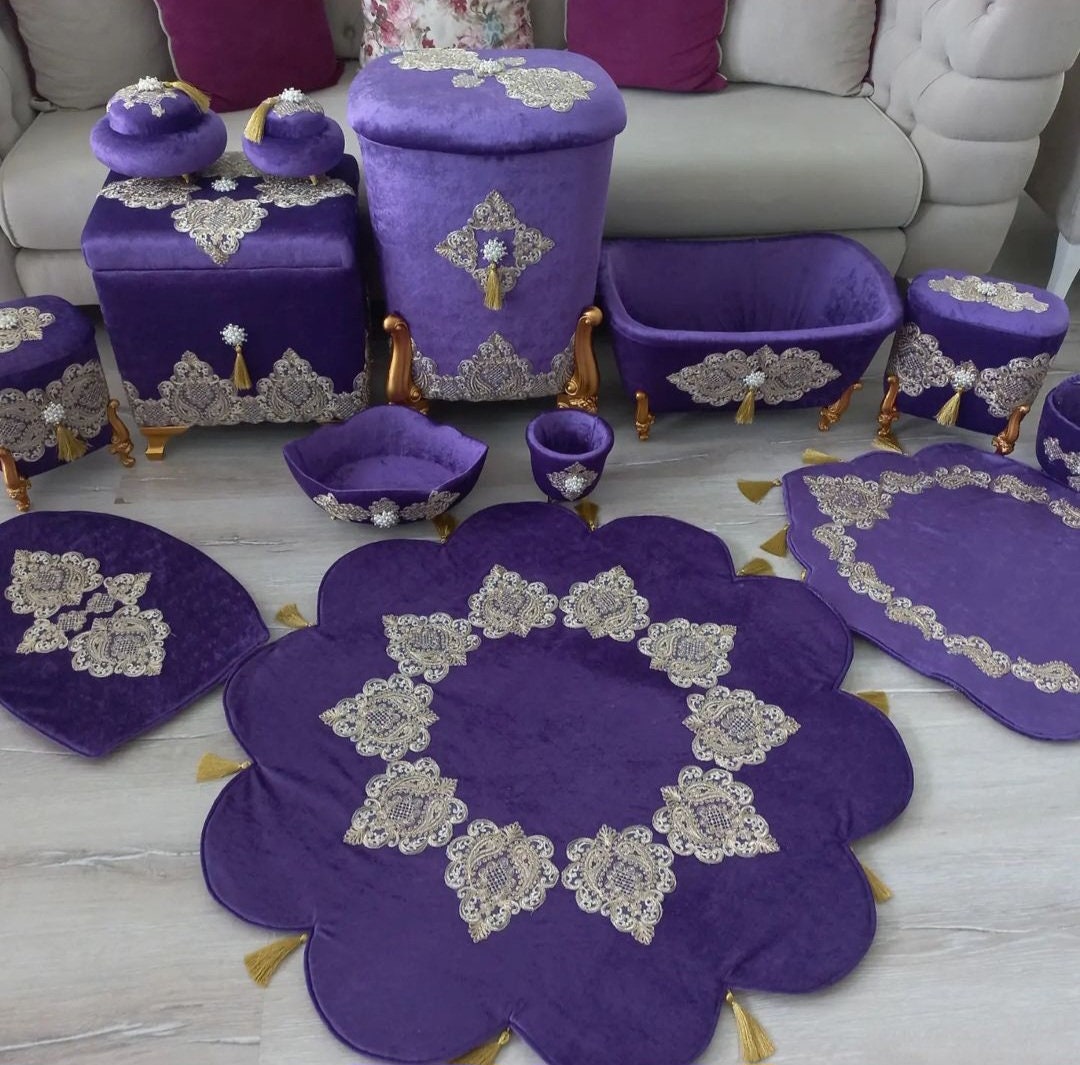 Bathroom Decor Set,purple Bathroom Accessories,hotel Chanel Bathroom ...
