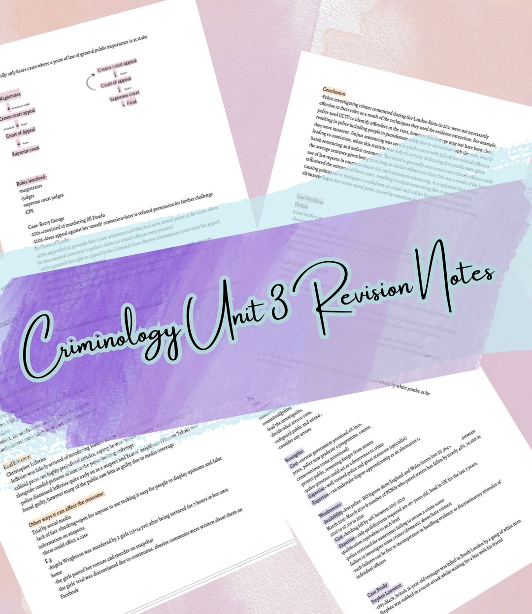 Criminology Unit 3 Revision Notes- Digital PDF Printable 2023 - Etsy