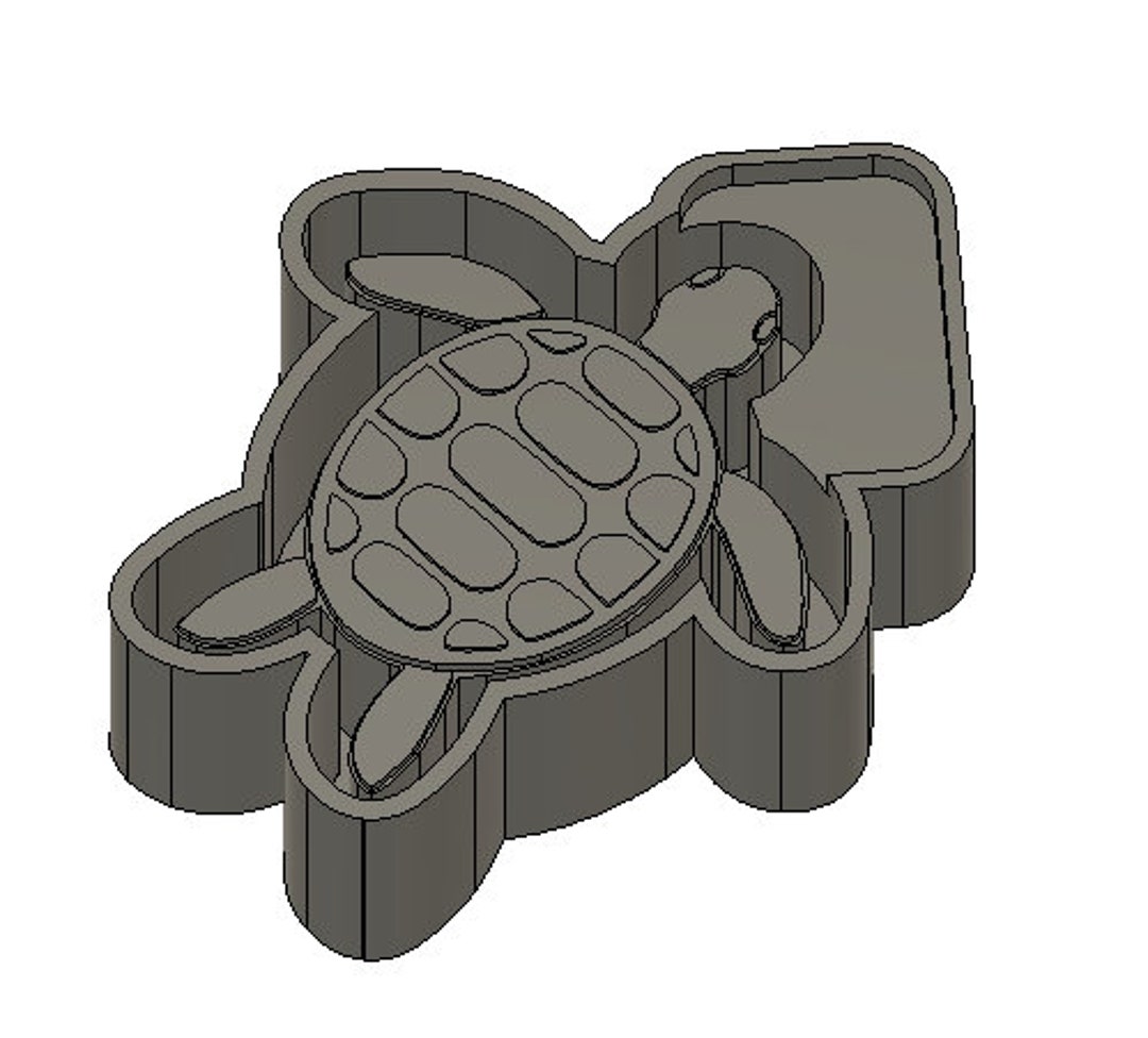 Turtle STL File Freshie Mold - Etsy