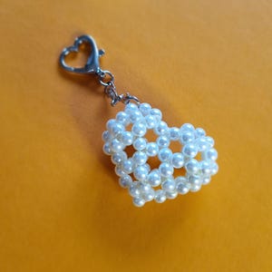 PERLEN KEYCHARM Herz Schlüsselring Schlüsselanhänger für Taschenbaumlerschlüsselanhänger mini Schlüsselanhänger