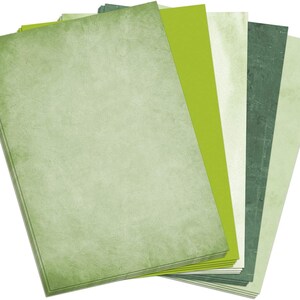 50 Blatt GRÜN Mix Bastelpapier Motivpapier Papier beidseitig bedruckt für Einladungen, Speisekarten, Briefe, zum basteln, Briefpapier Kita