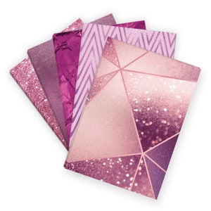 50 Blatt Mix rosa Valentinstag Bastelpapier Motivpapier Papier beidseitig bedruckt Einladungen Speisekarten Briefe zum basteln Kita