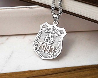 Personalized Police Badge Charm