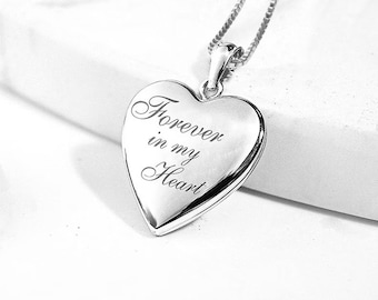 Forever & Always In My Heart Heart Photo Locket