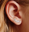Name Earrings - Personalized Custom Name Earrings for Women - Pair of Custom Script Personalized Name Earrings