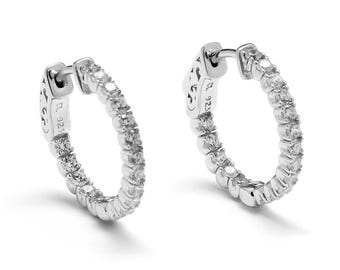 Shimmer CZ Hoop Earrings