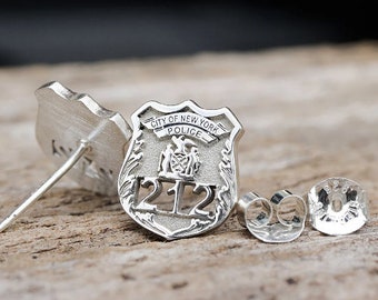 Custom Police Badge Earrings