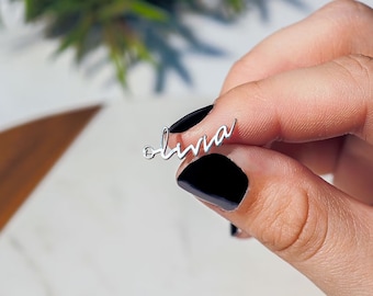 Minimalist Name Earrings - Cute Minimalist Name Earrings For Women in Silver, Gold & Rose Gold