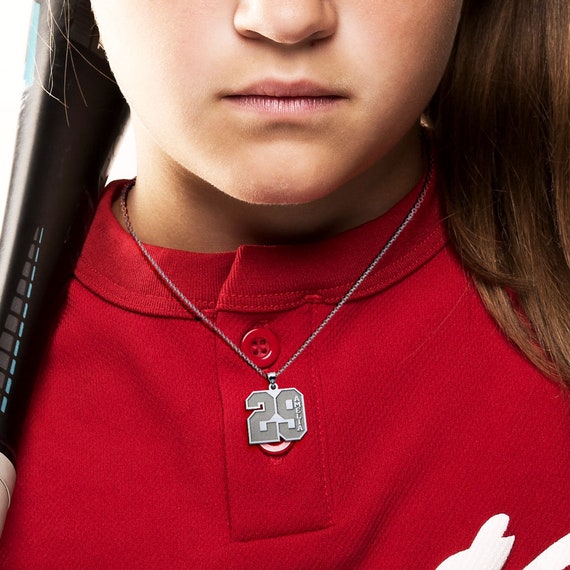 Claddagh Your Lucky Number & Name Personalized Sports Jersey Pendant In Sterling Silver - View #7
