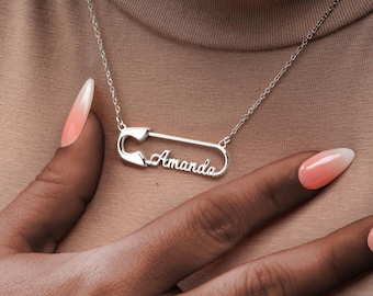 Paper Clip Name Necklace