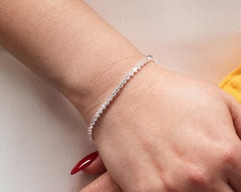 Shimmering CZ Tennis Bracelet