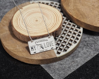 Custom License Plate Pendant