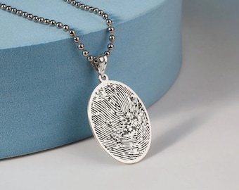 Fingerprint Necklace - Create a Personalized Fingerprint Necklace From a Loved Ones Prints