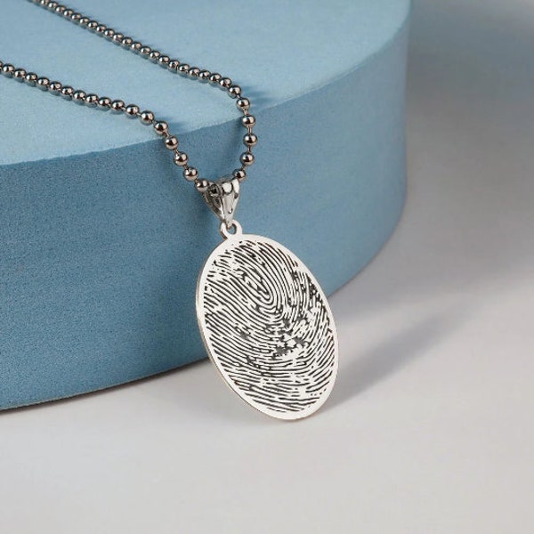 Fingerprint Necklace - Create a Personalized Fingerprint Necklace From a Loved Ones Prints