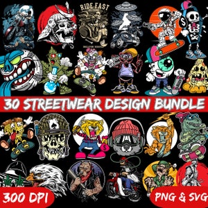 30 Graphics Shirt | Urban Shirt Designs | Pop Culture | Bear Design | T-Shirt Design | Streetwear Design | Instant Download | Unique Designs