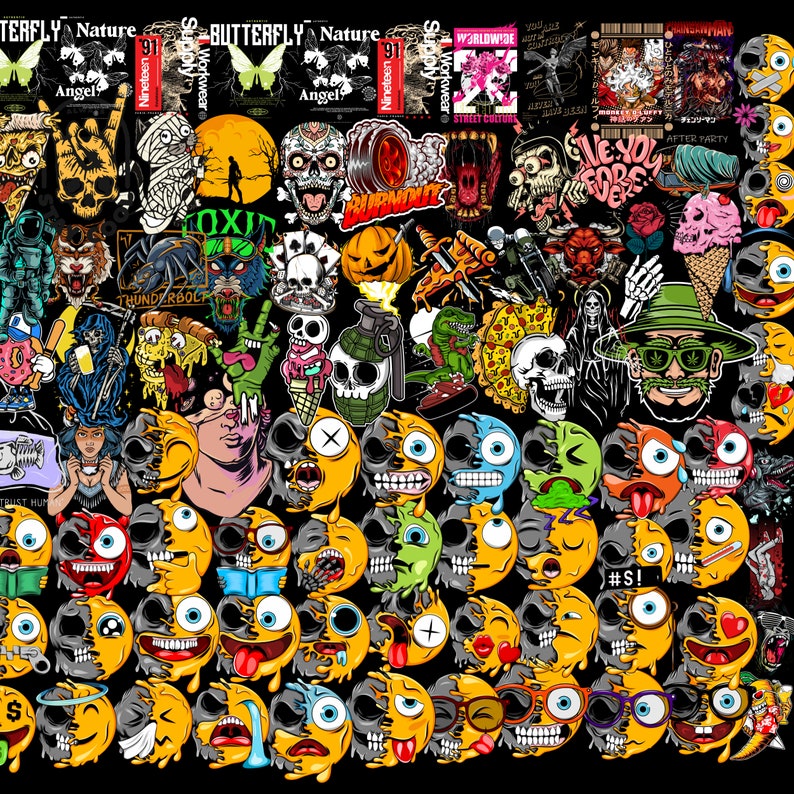 1100+ Anime Streetwear T-Shirt Designs | PNG SVG Bundle (Commercial Use) image 6